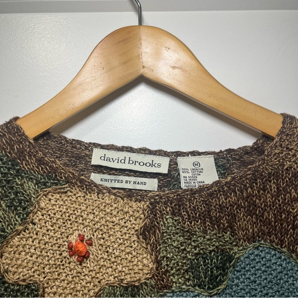 DAVID BROOKS - Hand Knit - Floral Print Sweater - Women’s M - Picture 3 of 12